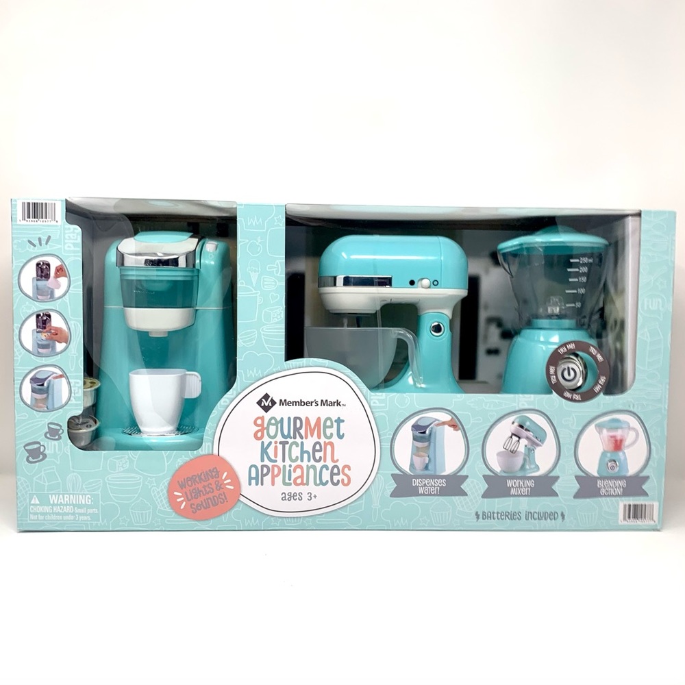 Pretend Play Blue Gourmet Kitchen Appliances